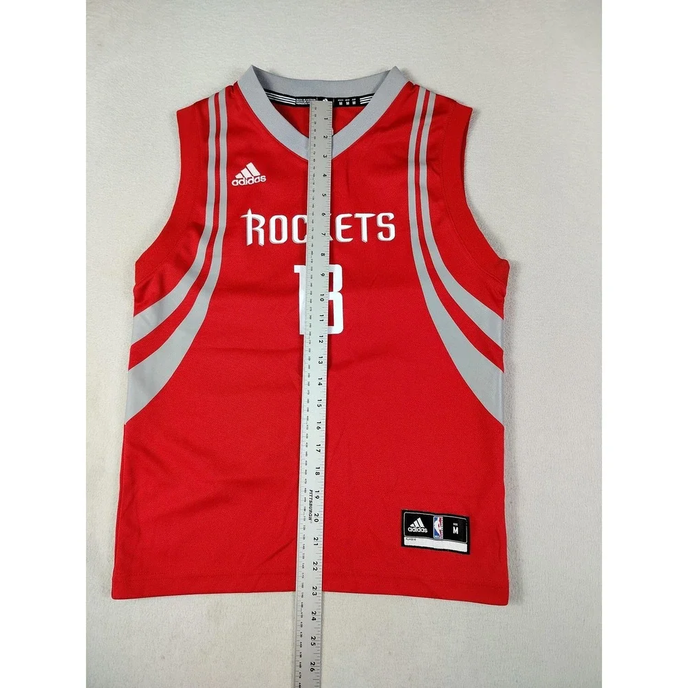 Houston Rockets Jersey Boys Medium Red NBA Basketball‎ James Harden 13 Adidas
